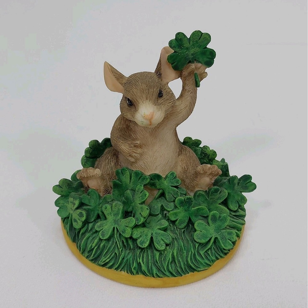 Charming Tails Handmade Good Luck Mouse Figurine by Silvestri